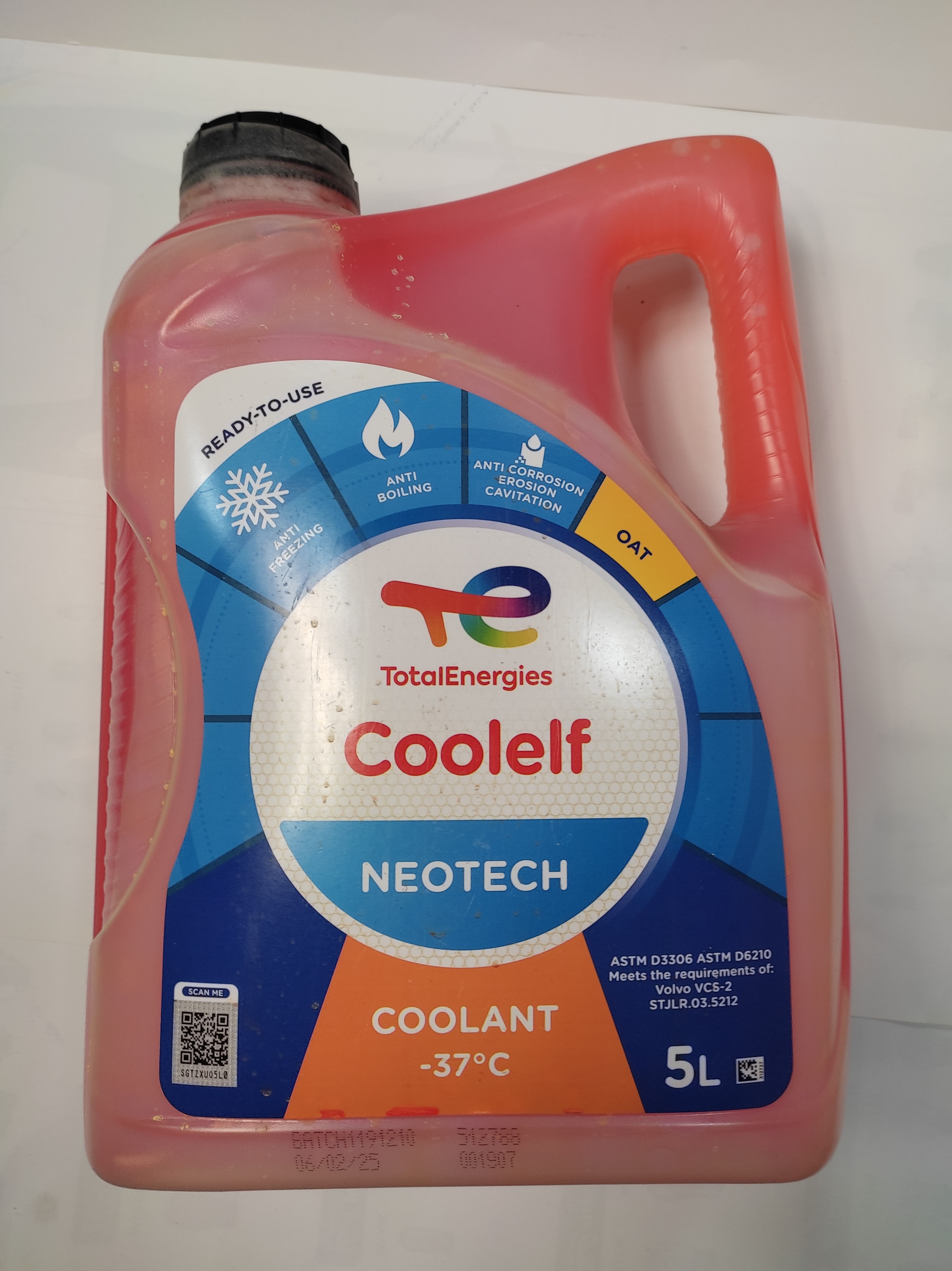 Антифриз COOLELF NEOTECH -37°C 5л